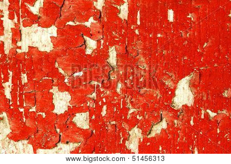 Red Peeling Paint