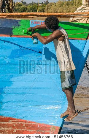 Malagasy Man Painting
