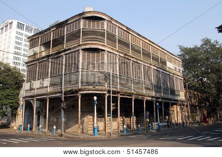 KOLKATA, INDIA - NOV 25: Corner of Government Place and Wellesley Place, Kolkata, India on Nov 25, 2012
