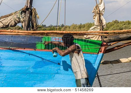 Malagasy Man Painting