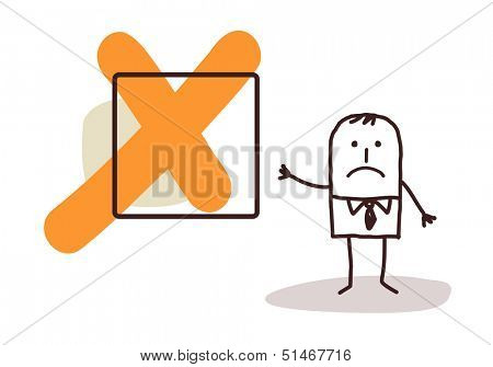 businessman & NO sign