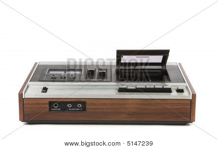 Alto basso angolo di visualizzazione del lettore di Cassette Audio Vintage