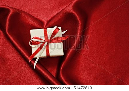 Gify Box On Red Satin