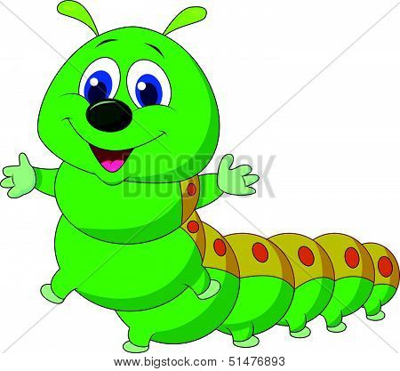 Cute caterpillar cartoon