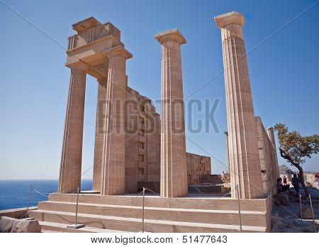 Ancient temple of Apollo at Lindos, Rhodes island