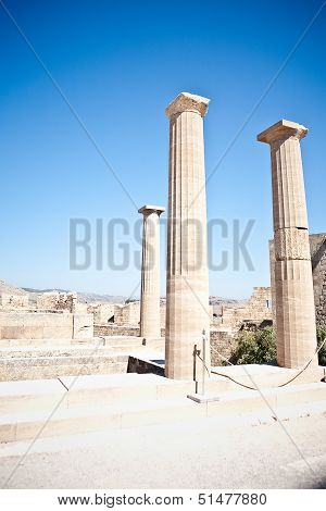 Ancient temple of Apollo at Lindos, Rhodes island