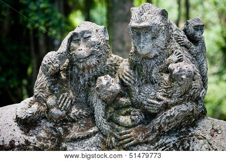 Stone composition in Monkey Forest