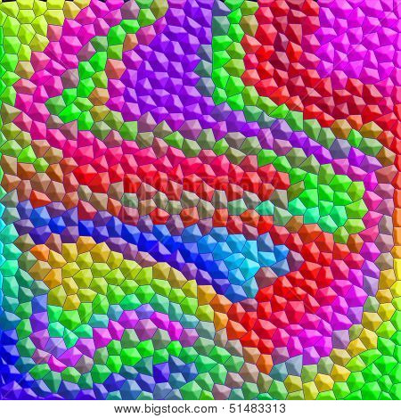 Bright and beautiful mosaic of abstract colorful background polylines.