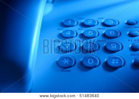 Keypad On A Landline Telephone