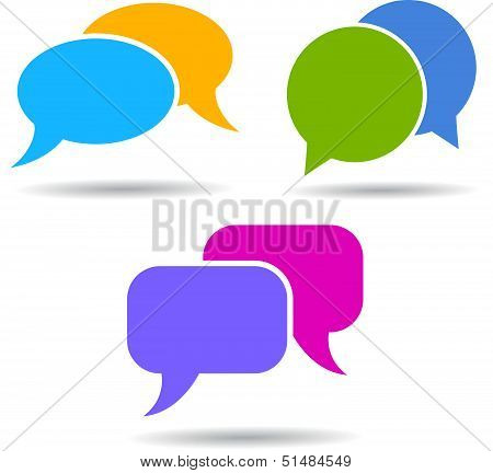 Vector speech bubble icons