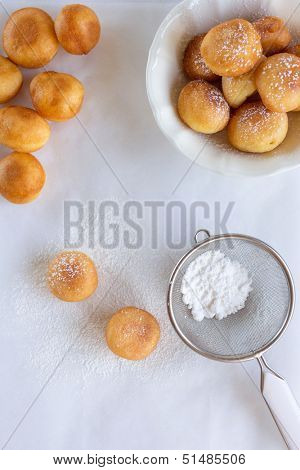 Small homemade Bosnian doughnuts