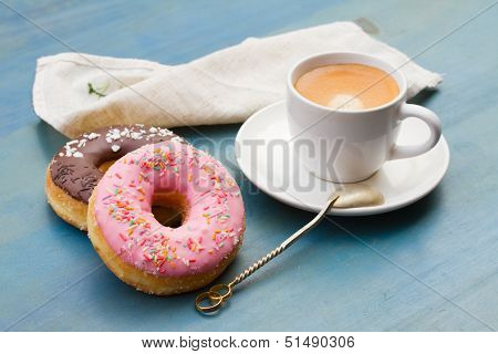 breakfast with donuts