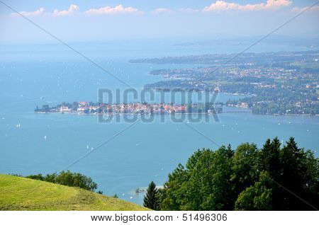 Spectacular picturesque view on Lindau on Lake Bodensee, Germany