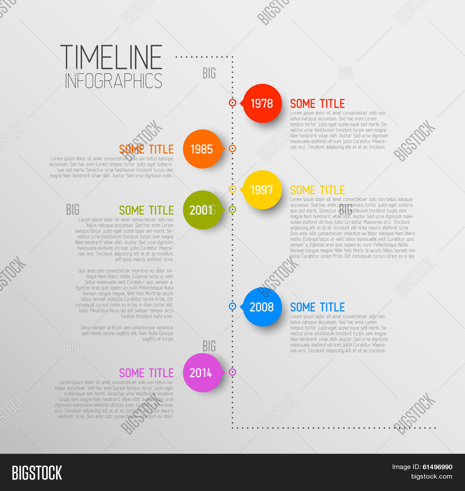vector infographic timeline report template with the... Vector Infographic Vector & Photo (Free Trial) | Bigstock