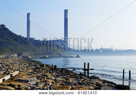 electric power station at day