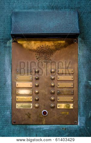 Vintage Brass Intercom Buzzer
