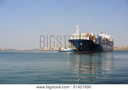 a large cargo ship