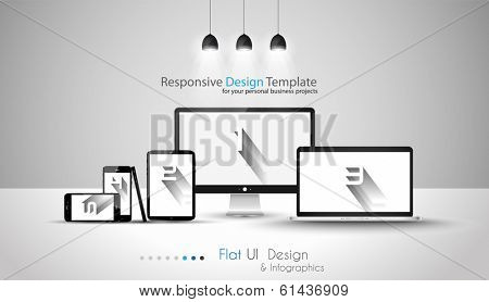 Modern devices mockups fpr your business projects. webtemplates included.