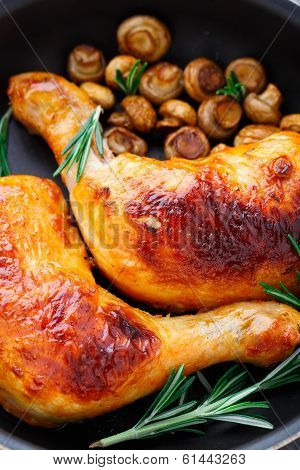 Roasted chicken legs