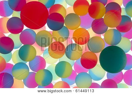 Colorful Abstract Of Bicolour Plastic Balls
