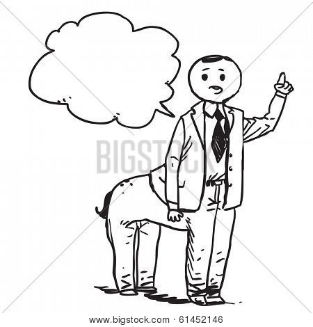 Centaur businessman speaking