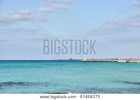 View From Hyeopjae Beach In Jeju Island, Korea