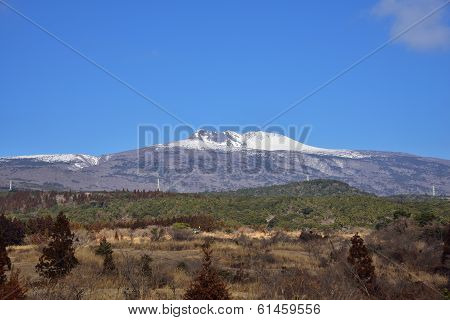 View Of Hanla Mountain In Jeju Island, Korea