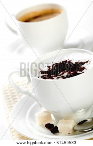 Coffee in white cup