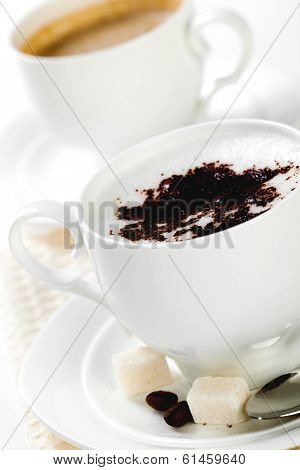 Coffee in white cup
