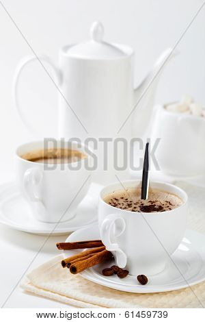 Coffee in white cup