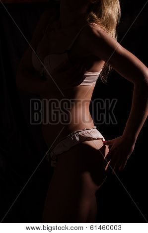 Parts of the body of young caucasian woman