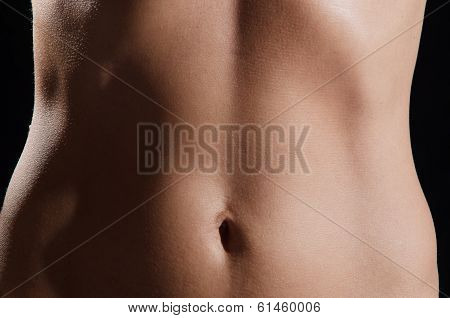 Torso of young caucasian woman