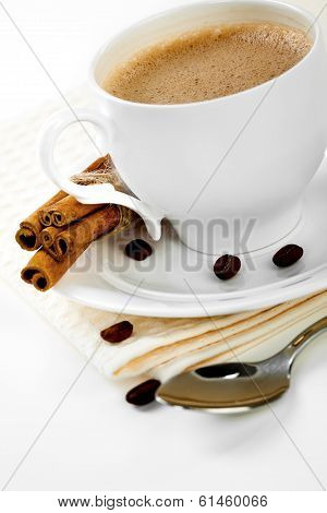 Coffee in white cup