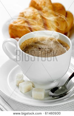 Coffee in white cup