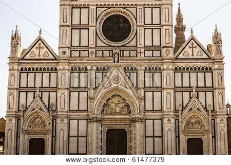 Facade Of The Basilica Of Saint Mary Of The Flower In Florence