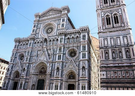 Facade Of The Basilica Of Saint Mary Of The Flower In Florence