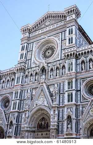 Facade Of The Basilica Of Saint Mary Of The Flower In Florence