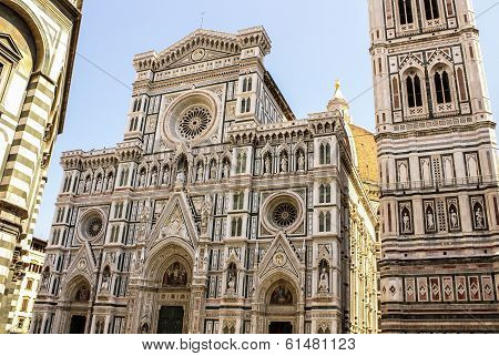Facade Of The Basilica Of Saint Mary Of The Flower In Florence