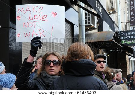 Young Woman Protests