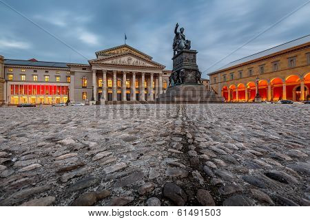 The National Theatre Of Munich, Located At Max-joseph-platz Square In Munich, Bavaria, Germany