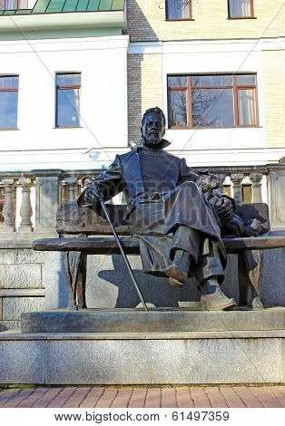 Bronze Statue Of A.p. Chekhov In Zvenigorod