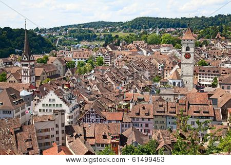 View on Schaffhausen old town, Switzerland.