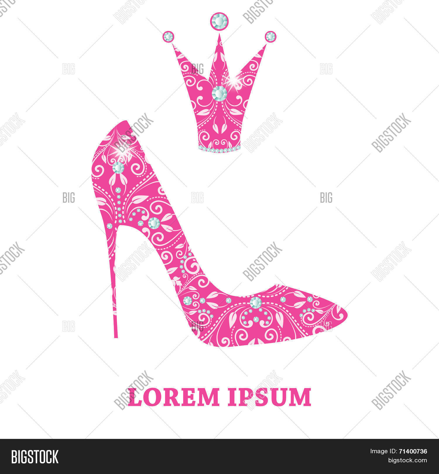 Magenta Shoe Crown Vector & Photo (Free Trial) Bigstock