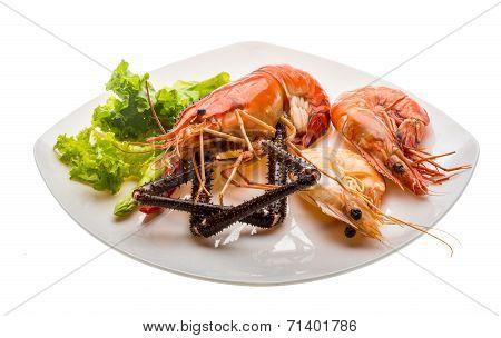 Giant Freshwater Prawn And King Prawns