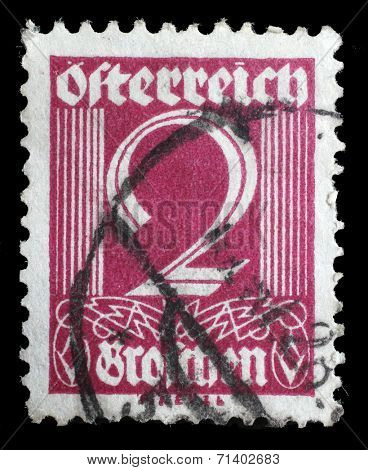 AUSTRIA - CIRCA 1925: stamp printed by Austria, shows ornament, circa 1925