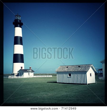 Instagram filtered image of the Bodie Lighthouse, Outer Banks, North Carolina