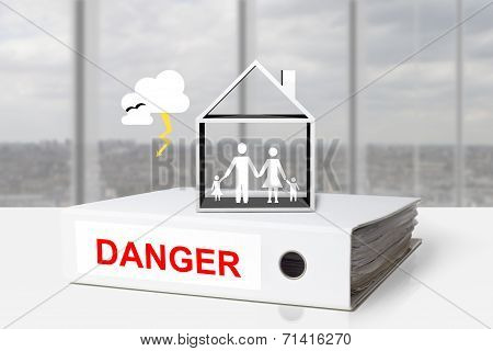 Office Binder Thunderstorm Danger Family House