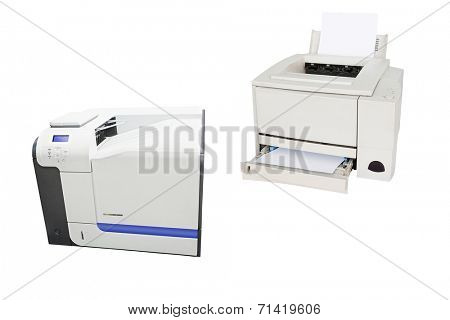 Office copying machine under thew white background