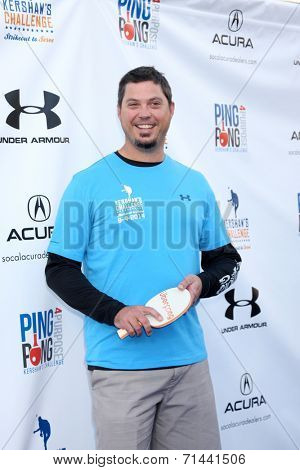 LOS ANGELES - SEP 4:  Josh Beckett at the Ping Pong 4 Purpose Charity Event at Dodger Stadium on September 4, 2014 in Los Angeles, CA