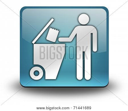 Icon, Button, Pictogram Trash Dumpster
